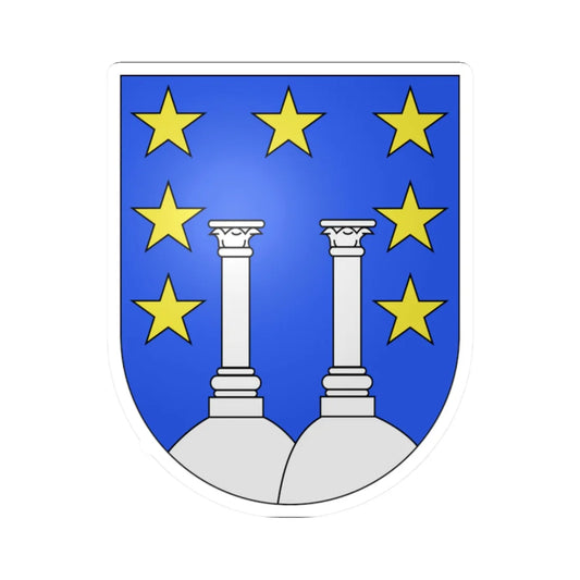 Semsales-coat of arms (Switzerland) (Coat of Arms) STICKER Vinyl Kiss-Cut Decal 2 Inch White - The Sticker Space