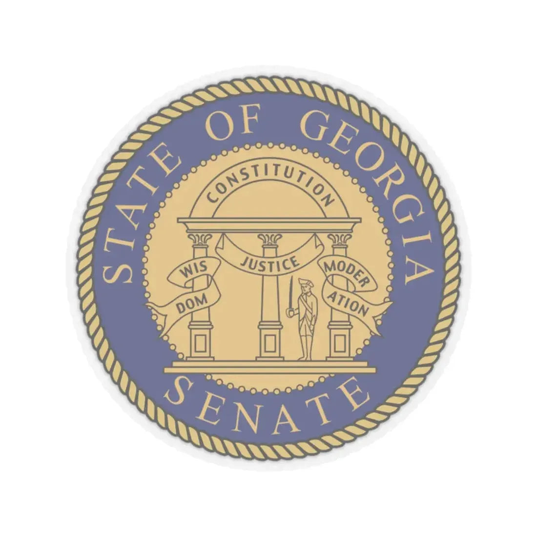 Senate Georgia - STICKER Vinyl Kiss-Cut Decal 2 Inch Transparent - The Sticker Space