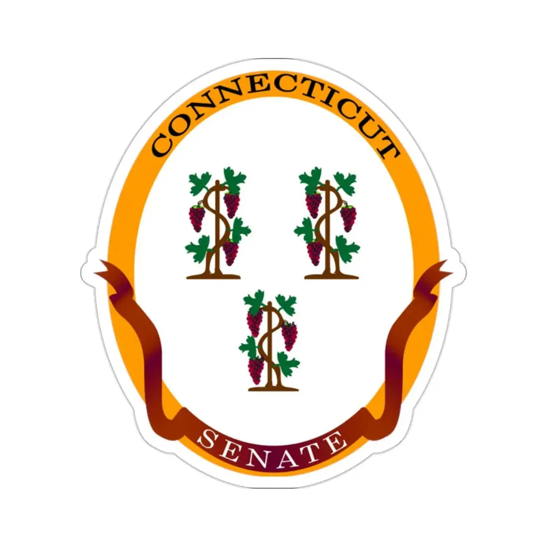 Senate of Connecticut STICKER Vinyl Die-Cut Decal 2 Inch - The Sticker Space