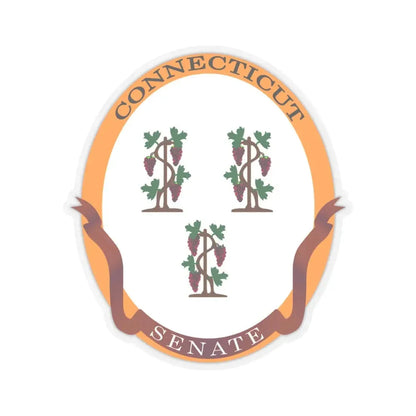 Senate of Connecticut - STICKER Vinyl Kiss-Cut Decal 4 Inch Transparent - The Sticker Space