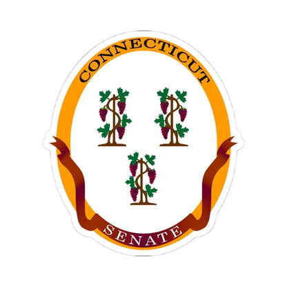 Senate of Connecticut - STICKER Vinyl Kiss-Cut Decal 4 Inch White - The Sticker Space