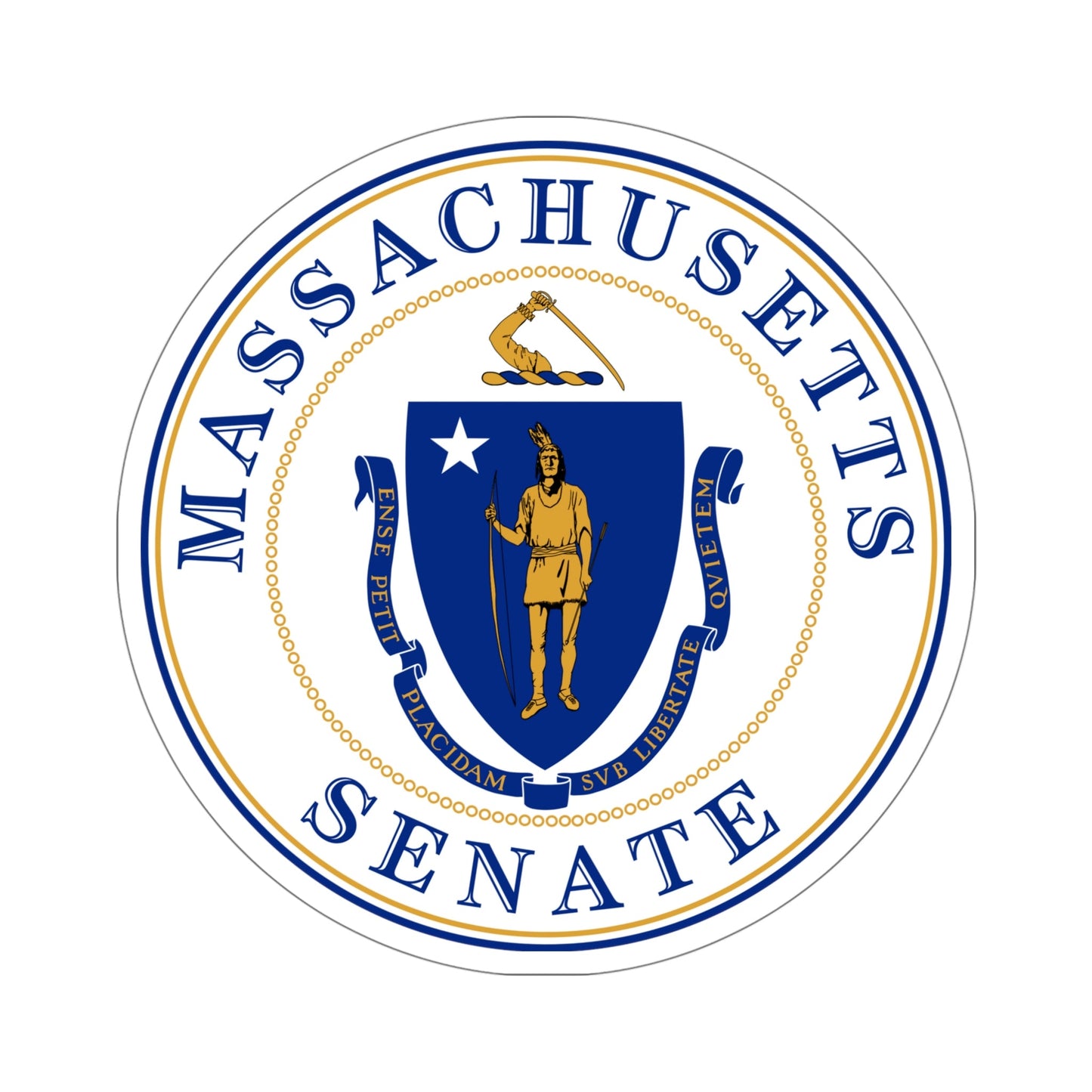 Senate of Massachusetts STICKER Vinyl Die-Cut Decal-5 Inch-The Sticker Space