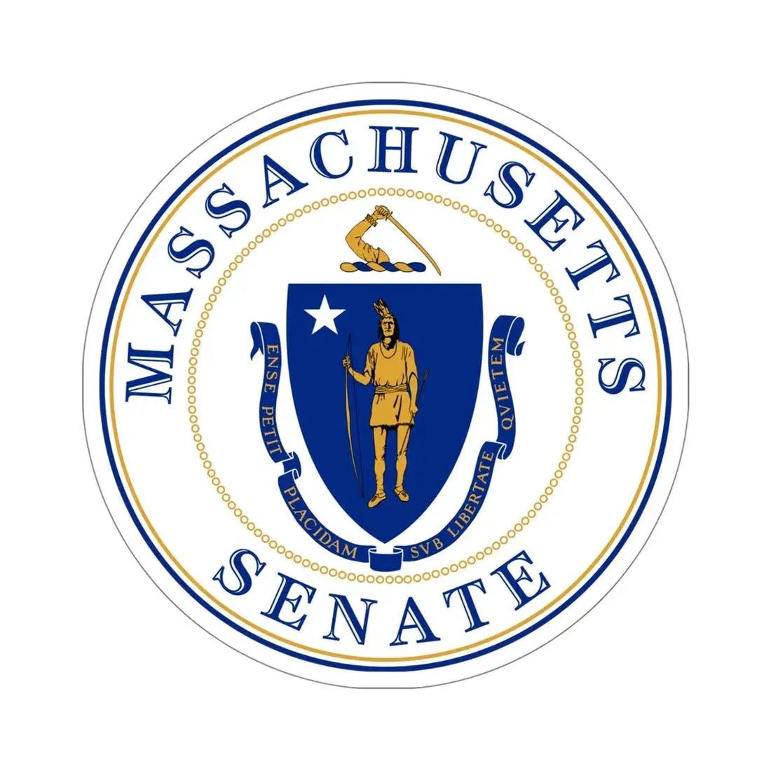 Senate of Massachusetts STICKER Vinyl Die-Cut Decal 5 Inch - The Sticker Space