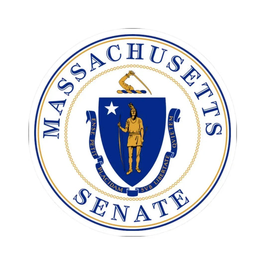 Senate of Massachusetts - STICKER Vinyl Kiss-Cut Decal 2 Inch White - The Sticker Space