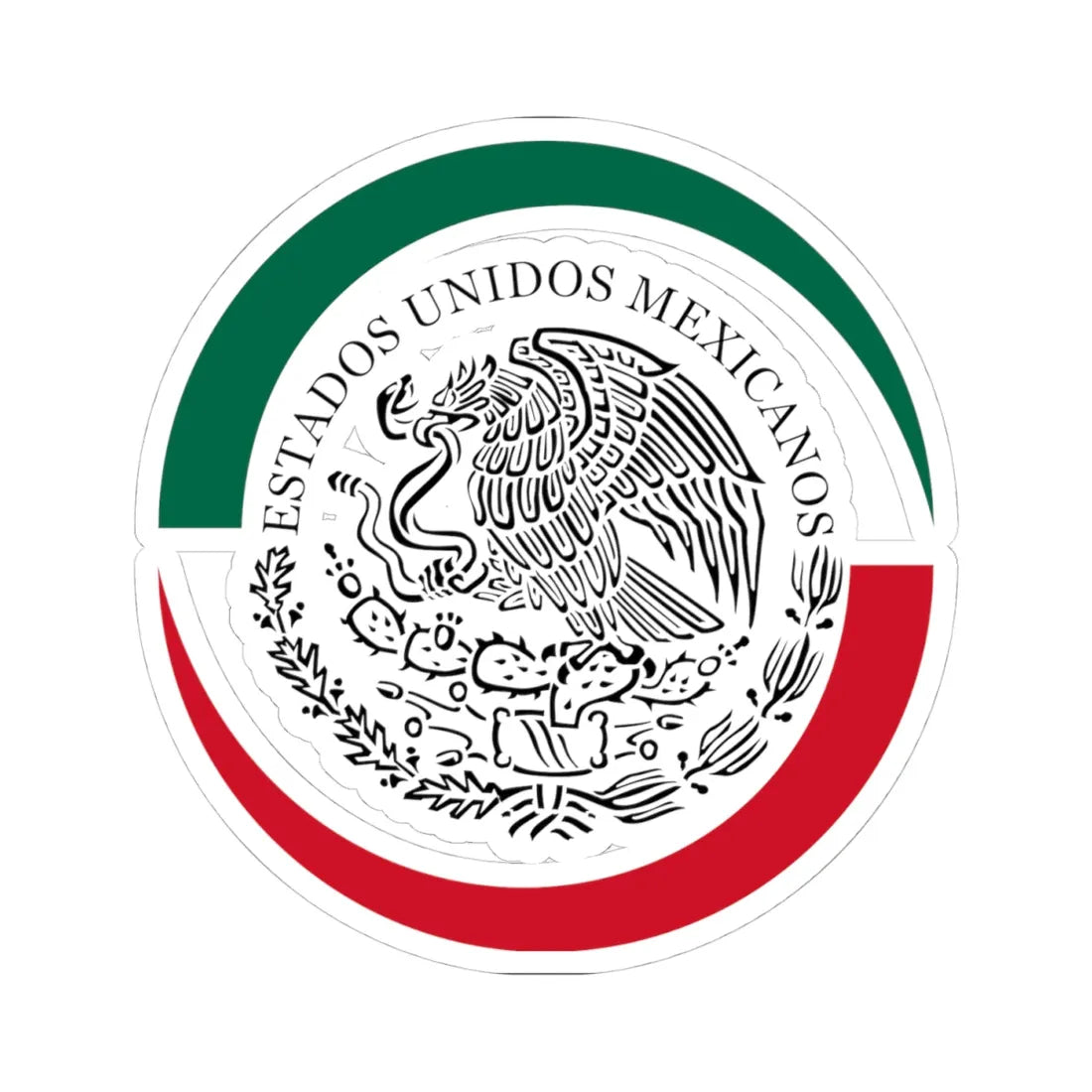 Senate Seal Mexico (Mexico) (Coat of Arms) STICKER Vinyl Kiss-Cut Decal 4 Inch White - The Sticker Space