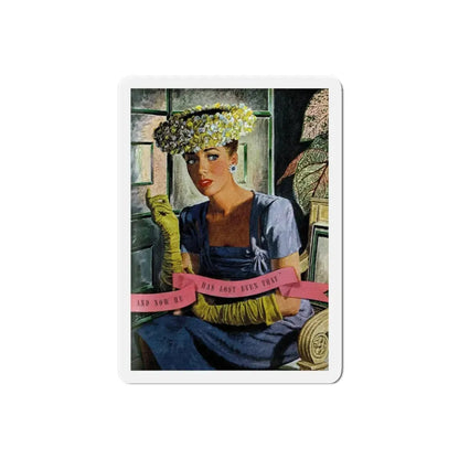 Send In Your Answer, Good Housekeeping, July 1945 (Magazine Illustration) Refrigerator Magnet 6 Inch Die-Cut - The Sticker Space