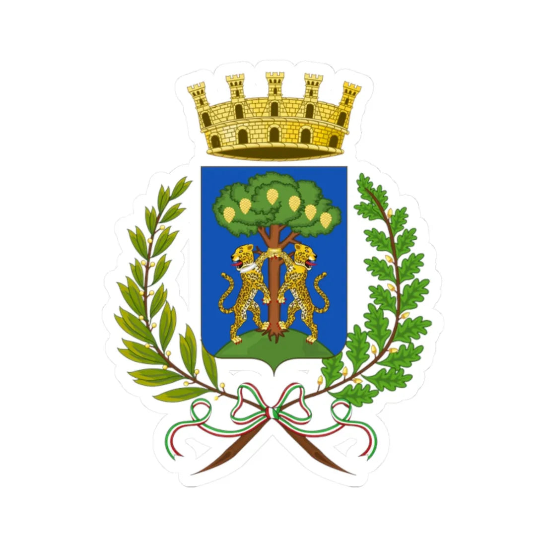 Senigallia-Stemma (Italy) (Coat of Arms) STICKER Vinyl Kiss-Cut Decal 2 Inch White - The Sticker Space