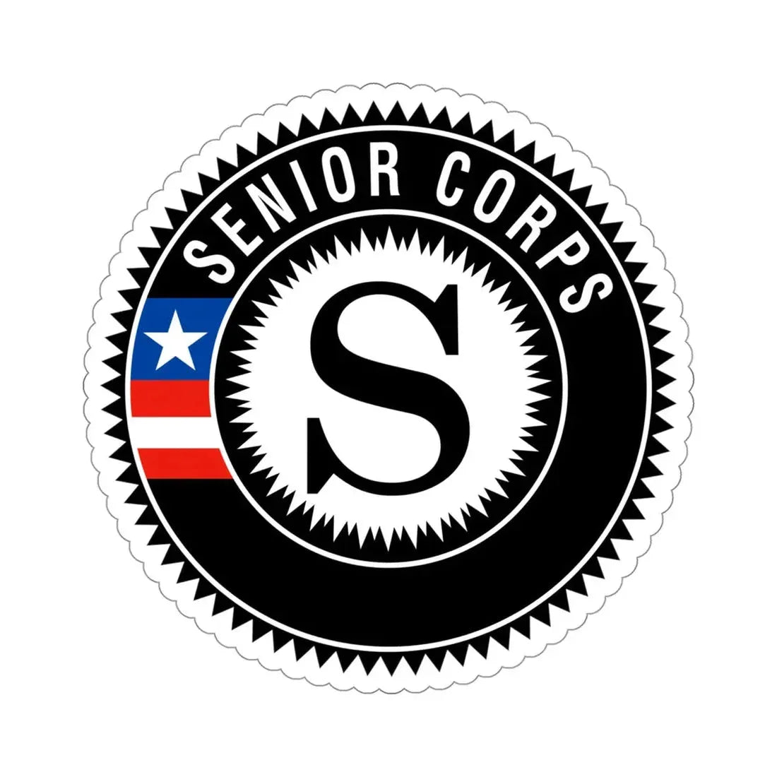 Senior Corps STICKER Vinyl Die-Cut Decal 4 Inch - The Sticker Space