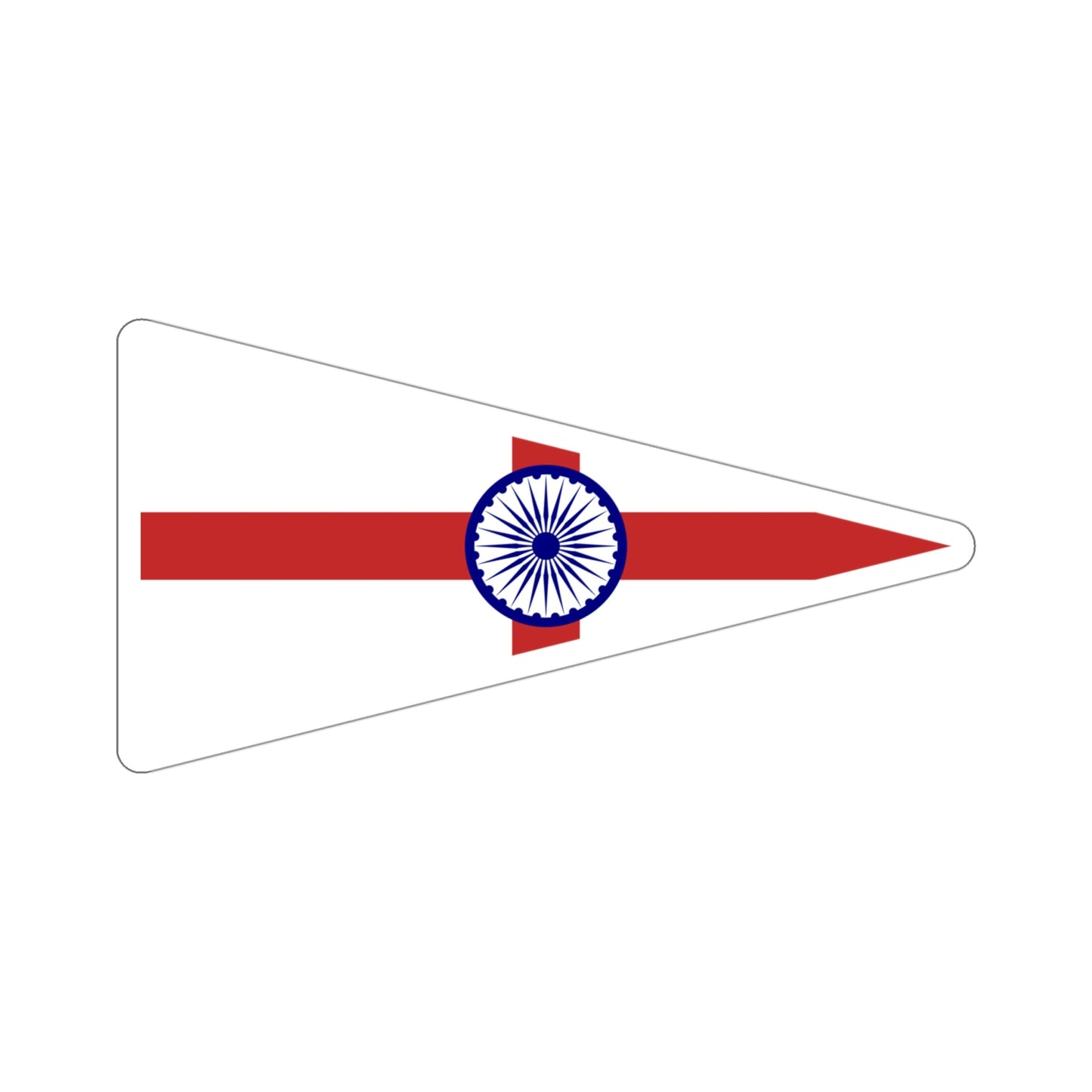 Senior Officer of the Indian Navy Flag (India) STICKER Vinyl Die-Cut Decal-4 Inch-The Sticker Space