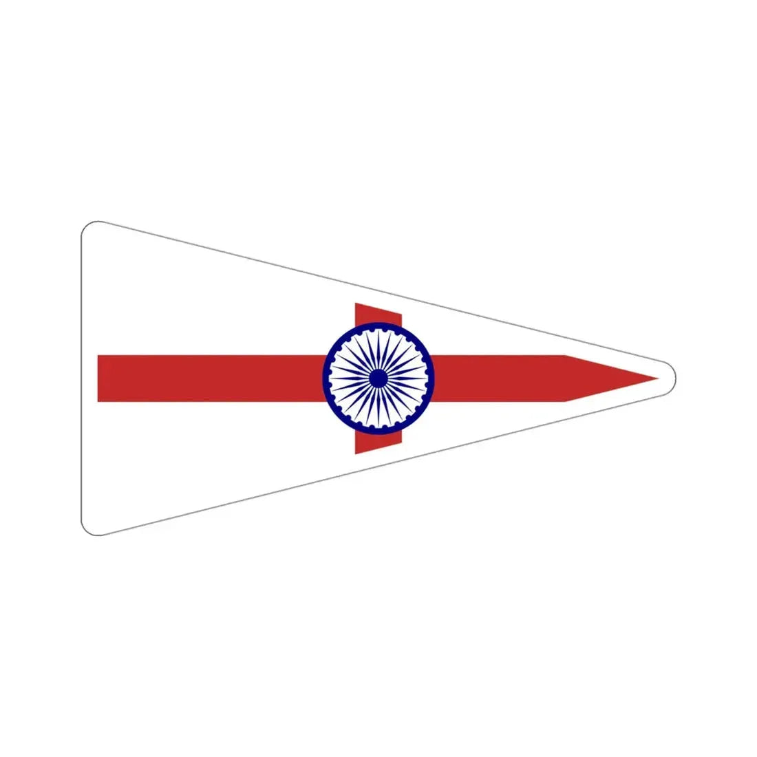 Senior Officer of the Indian Navy Flag (India) STICKER Vinyl Die-Cut Decal 4 Inch - The Sticker Space