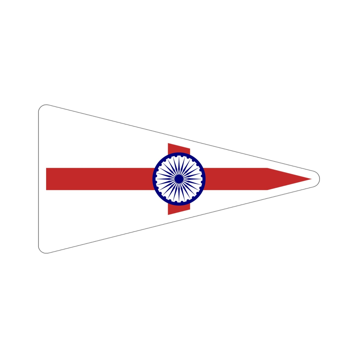 Senior Officer of the Indian Navy Flag (India) STICKER Vinyl Die-Cut Decal-6 Inch-The Sticker Space