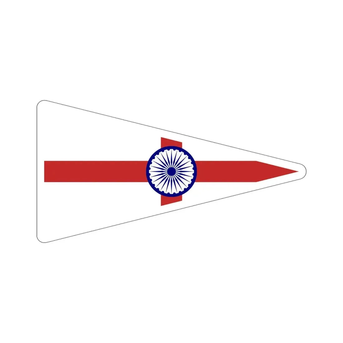 Senior Officer of the Indian Navy Flag (India) STICKER Vinyl Die-Cut Decal 6 Inch - The Sticker Space