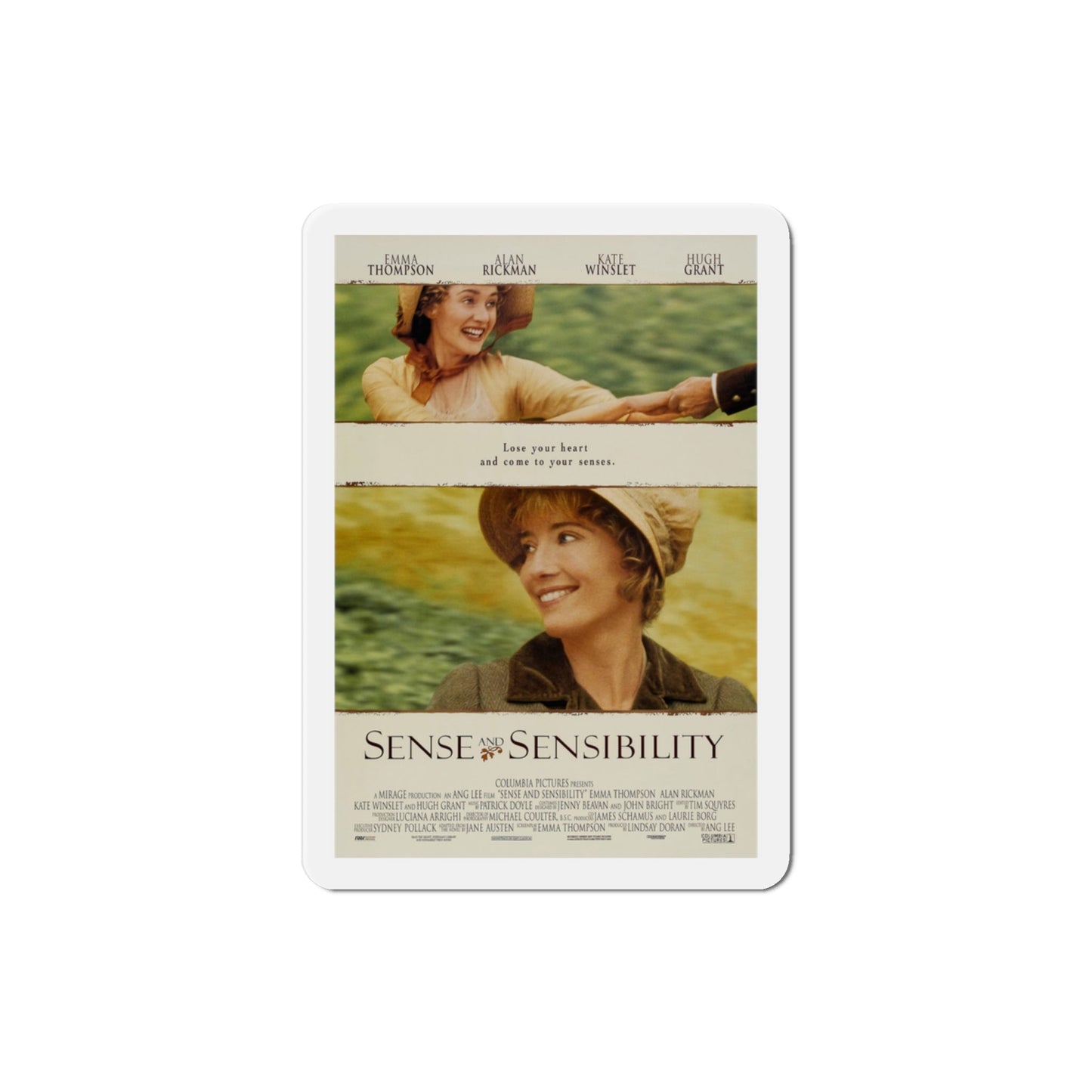 Sense And Sensibility 1995 Movie Poster Die-Cut Magnet-3" x 3"-The Sticker Space