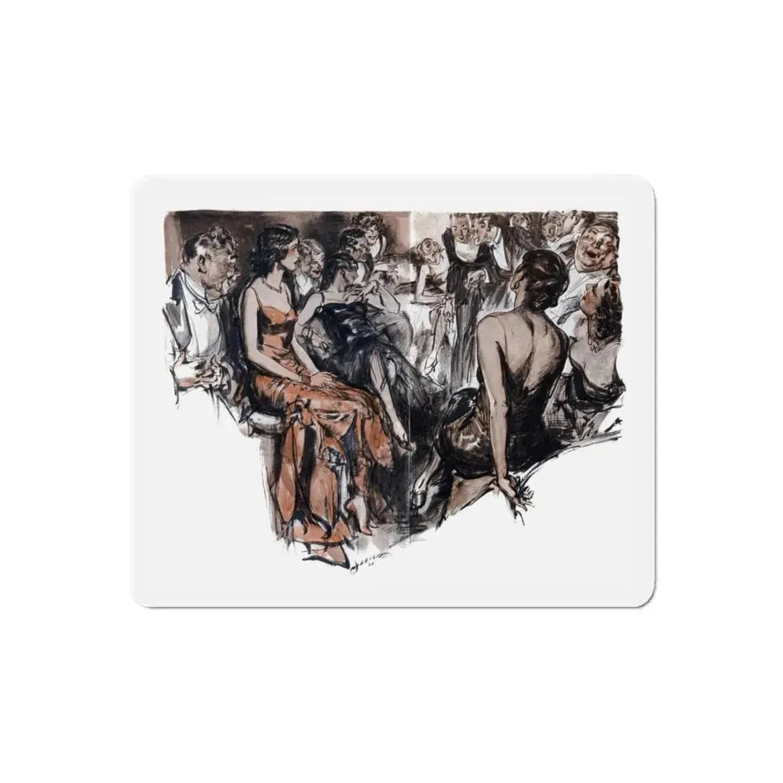 Sense of Humor (1), Cosmopolitan, October 1930 (Magazine Illustration) Refrigerator Magnet 6 Inch Die-Cut - The Sticker Space