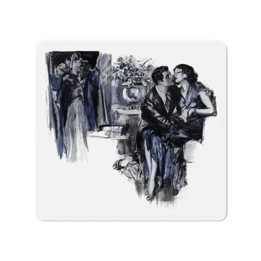 Sense of Humor (2), Cosmopolitan, October 1930 (Magazine Illustration) Refrigerator Magnet 2 Inch Die-Cut - The Sticker Space