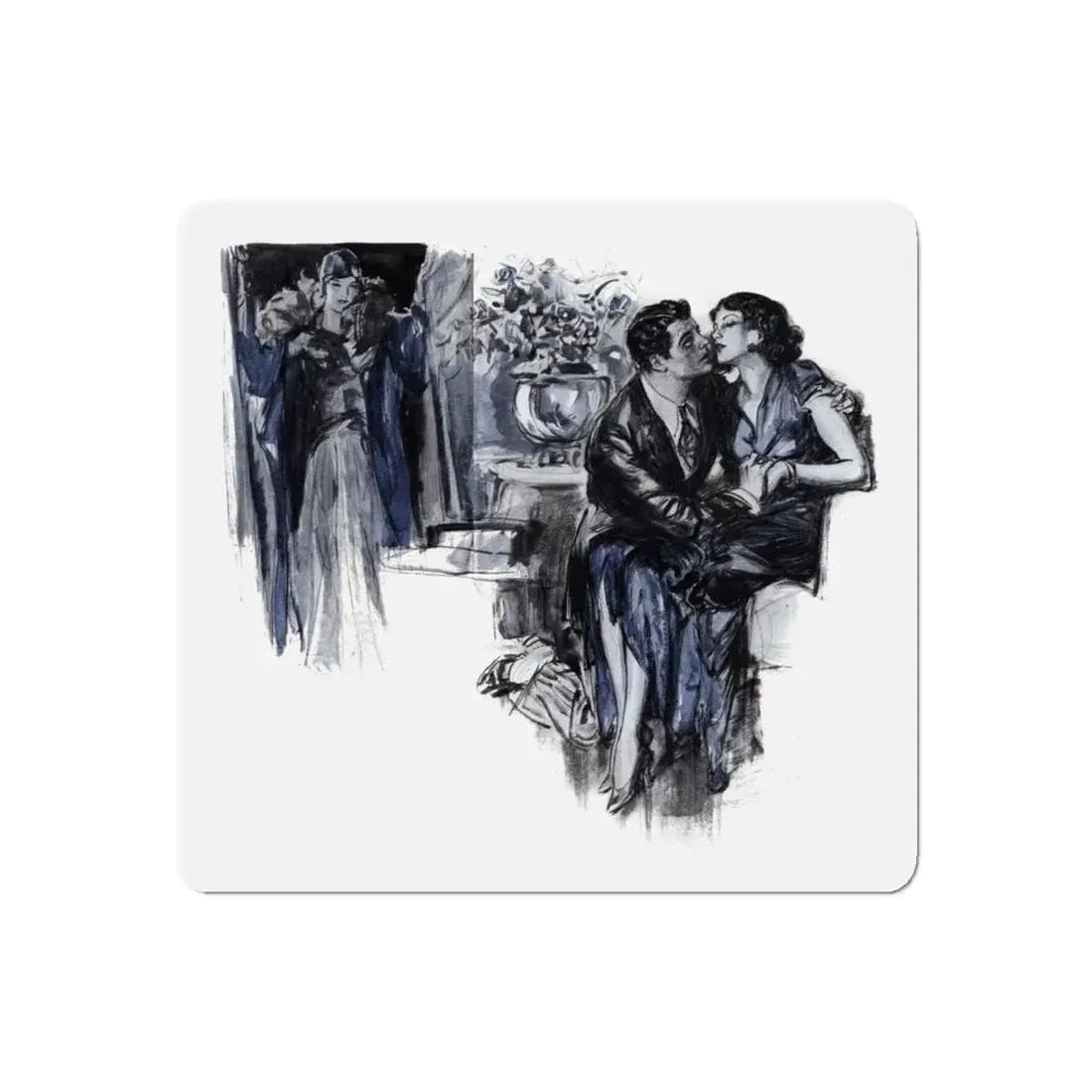 Sense of Humor (2), Cosmopolitan, October 1930 (Magazine Illustration) Refrigerator Magnet 5 Inch Die-Cut - The Sticker Space