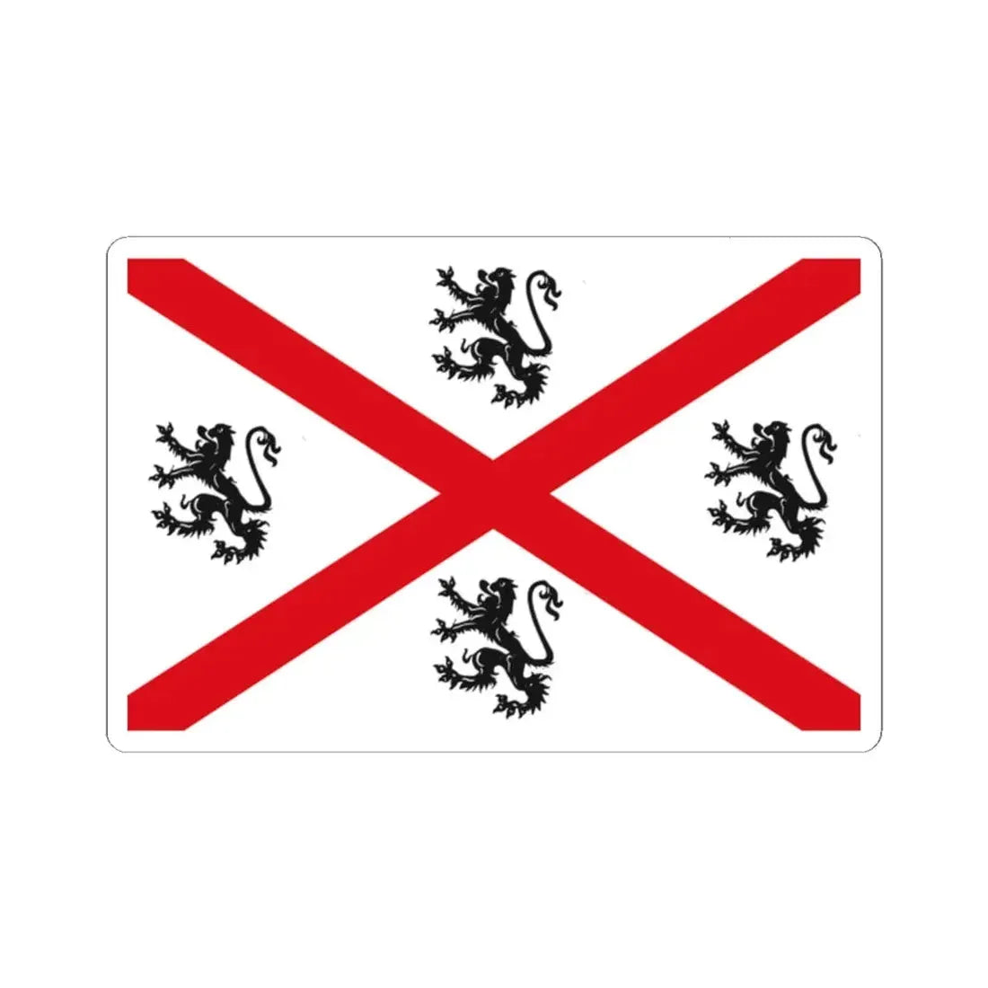 Seraing vlag (Belgium) STICKER Vinyl Kiss-Cut Decal 2 Inch White - The Sticker Space