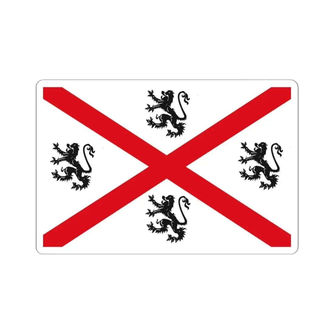 Seraing vlag (Belgium) STICKER Vinyl Kiss-Cut Decal 3 Inch White - The Sticker Space