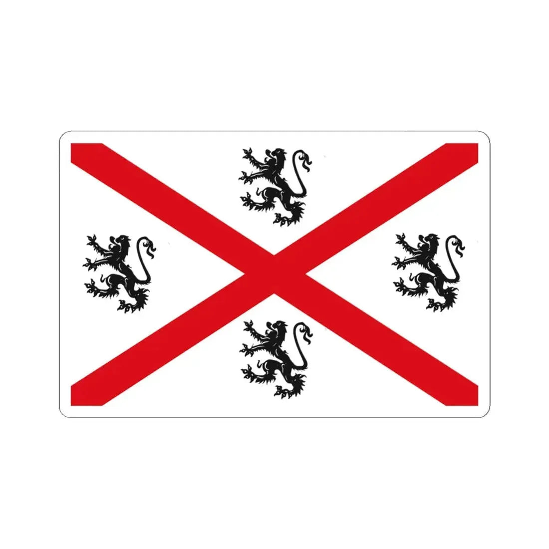 Seraing vlag (Belgium) STICKER Vinyl Kiss-Cut Decal 4 Inch White - The Sticker Space