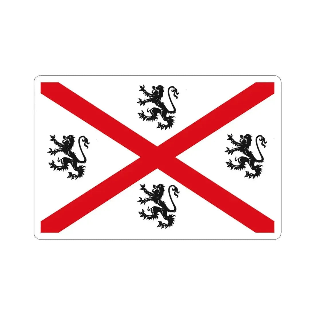 Seraing vlag (Belgium) STICKER Vinyl Kiss-Cut Decal 6 Inch White - The Sticker Space