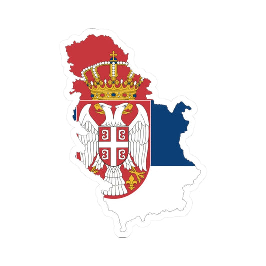 Serbia-Flagmap (Serbia) STICKER Vinyl Kiss-Cut Decal 2 Inch White - The Sticker Space
