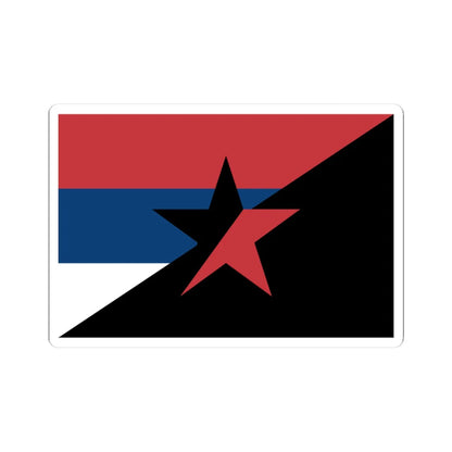 Serbian Anarchists flag (Serbia) STICKER Vinyl Kiss-Cut Decal 3 Inch White - The Sticker Space
