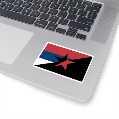 Serbian Anarchists flag (Serbia) STICKER Vinyl Kiss-Cut Decal - The Sticker Space