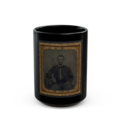 Sergeant B. F. Smith Of Company B, 52nd Virginia Infantry Regiment, And Company F, 1st Virginia Cavalry Regiment (U.S. Civil War) Black Coffee Mug-15oz-The Sticker Space