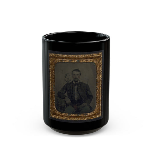 Sergeant B. F. Smith Of Company B, 52nd Virginia Infantry Regiment, And Company F, 1st Virginia Cavalry Regiment (U.S. Civil War) Black Coffee Mug-15oz-The Sticker Space