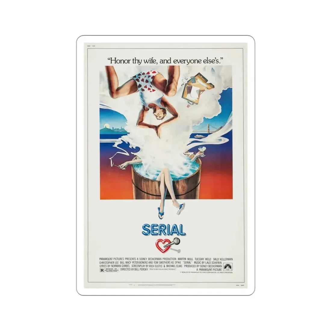 Serial 1980 Movie Poster STICKER Vinyl Die-Cut Decal 3 Inch - The Sticker Space