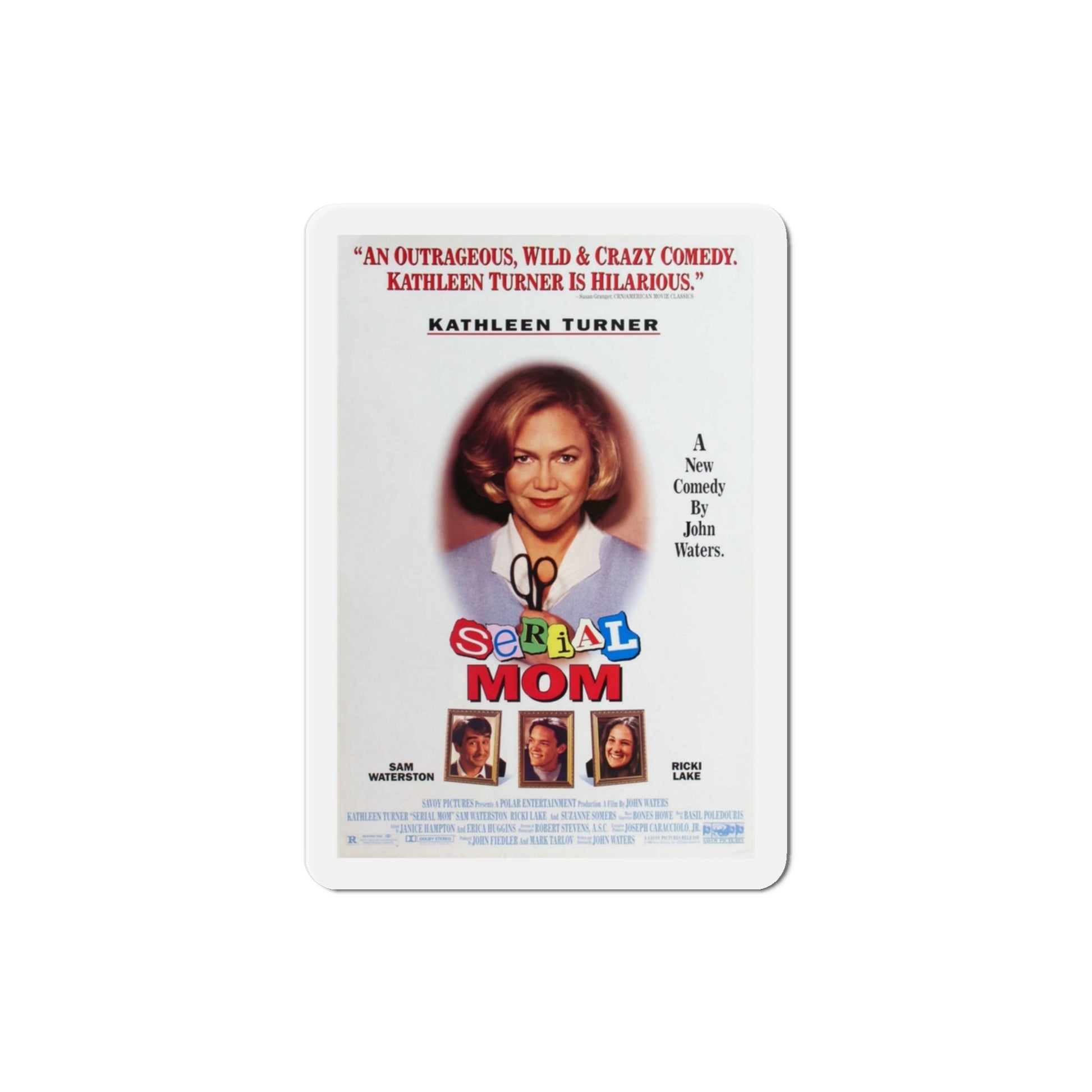 Serial Mom 1994 Movie Poster Die-Cut Magnet-3" x 3"-The Sticker Space