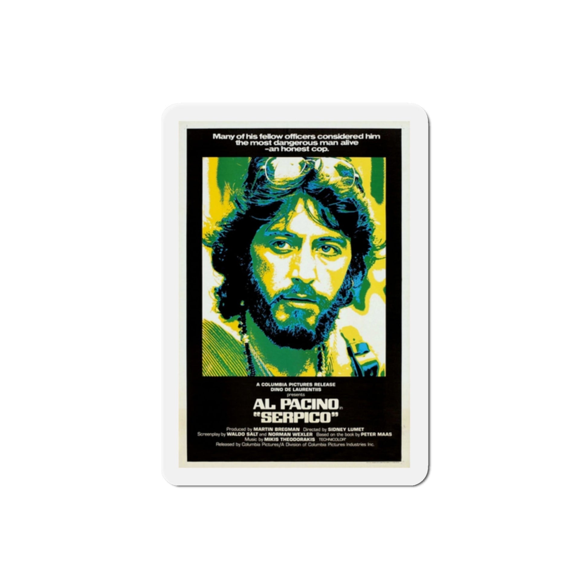 Serpico 1973 Movie Poster Die-Cut Magnet-2 Inch-The Sticker Space