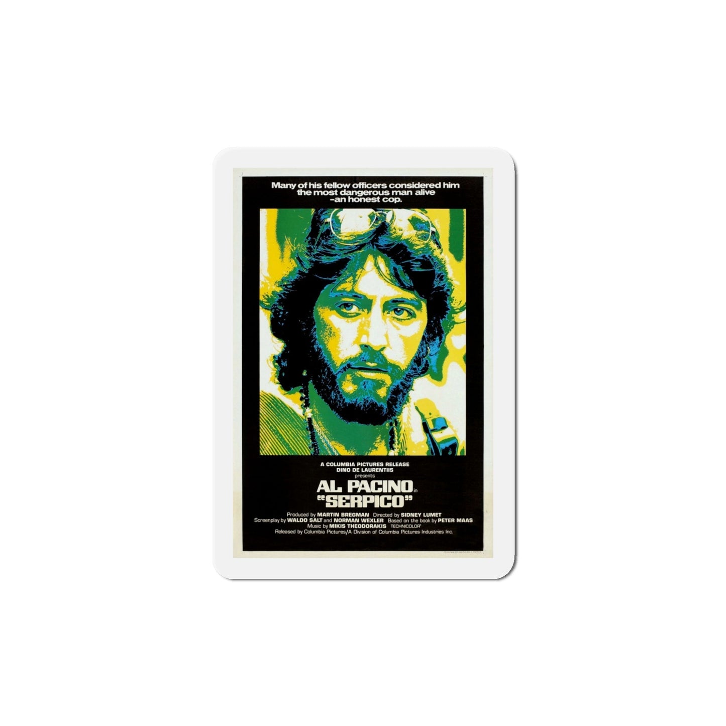 Serpico 1973 Movie Poster Die-Cut Magnet-5 Inch-The Sticker Space
