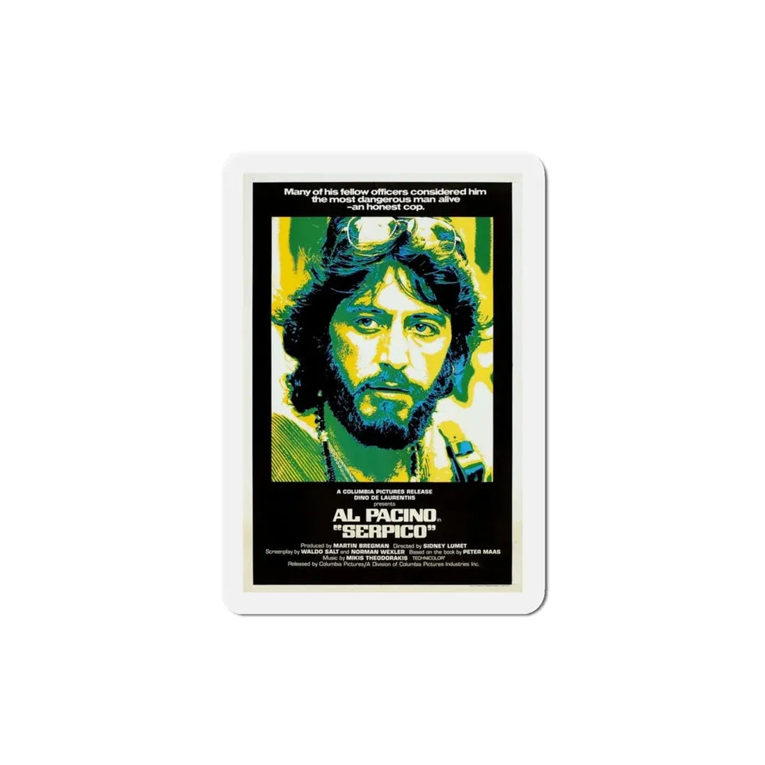 Serpico 1973 Movie Poster Refrigerator Magnet 4 Inch - The Sticker Space