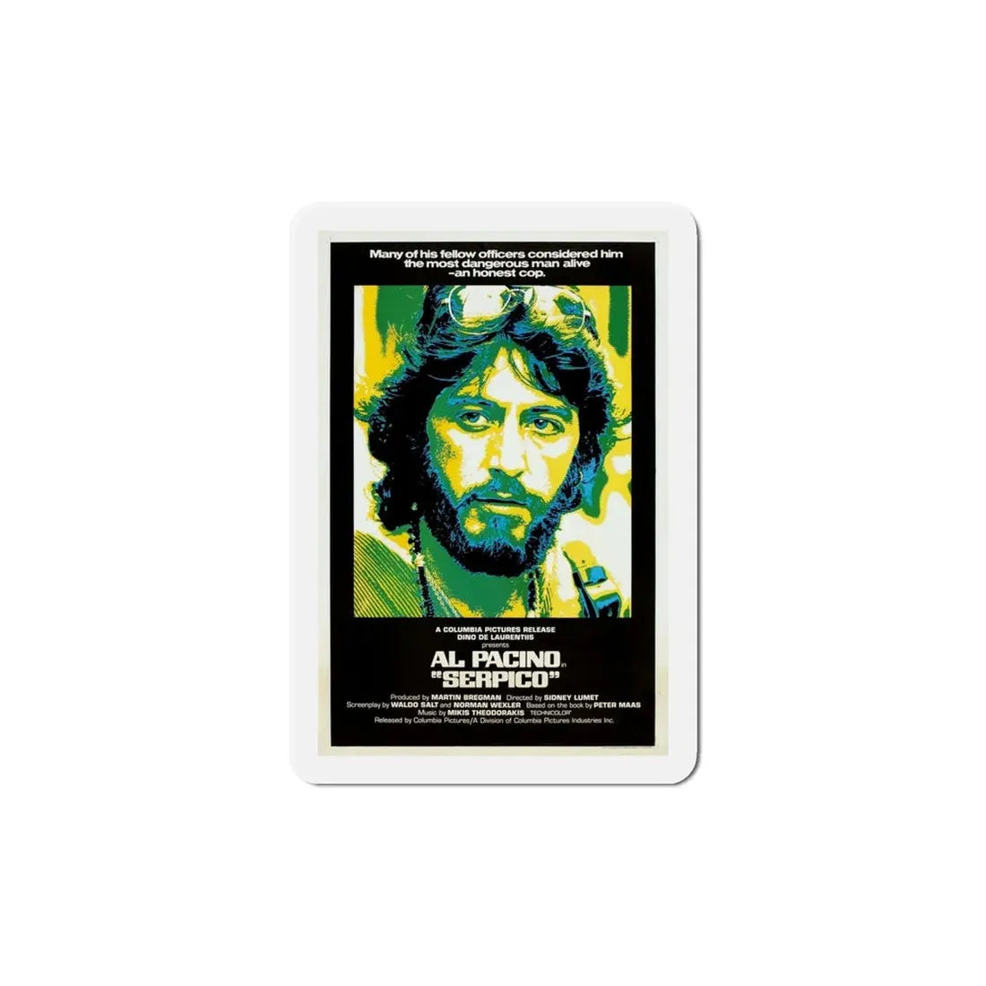 Serpico 1973 Movie Poster Refrigerator Magnet 6 Inch - The Sticker Space