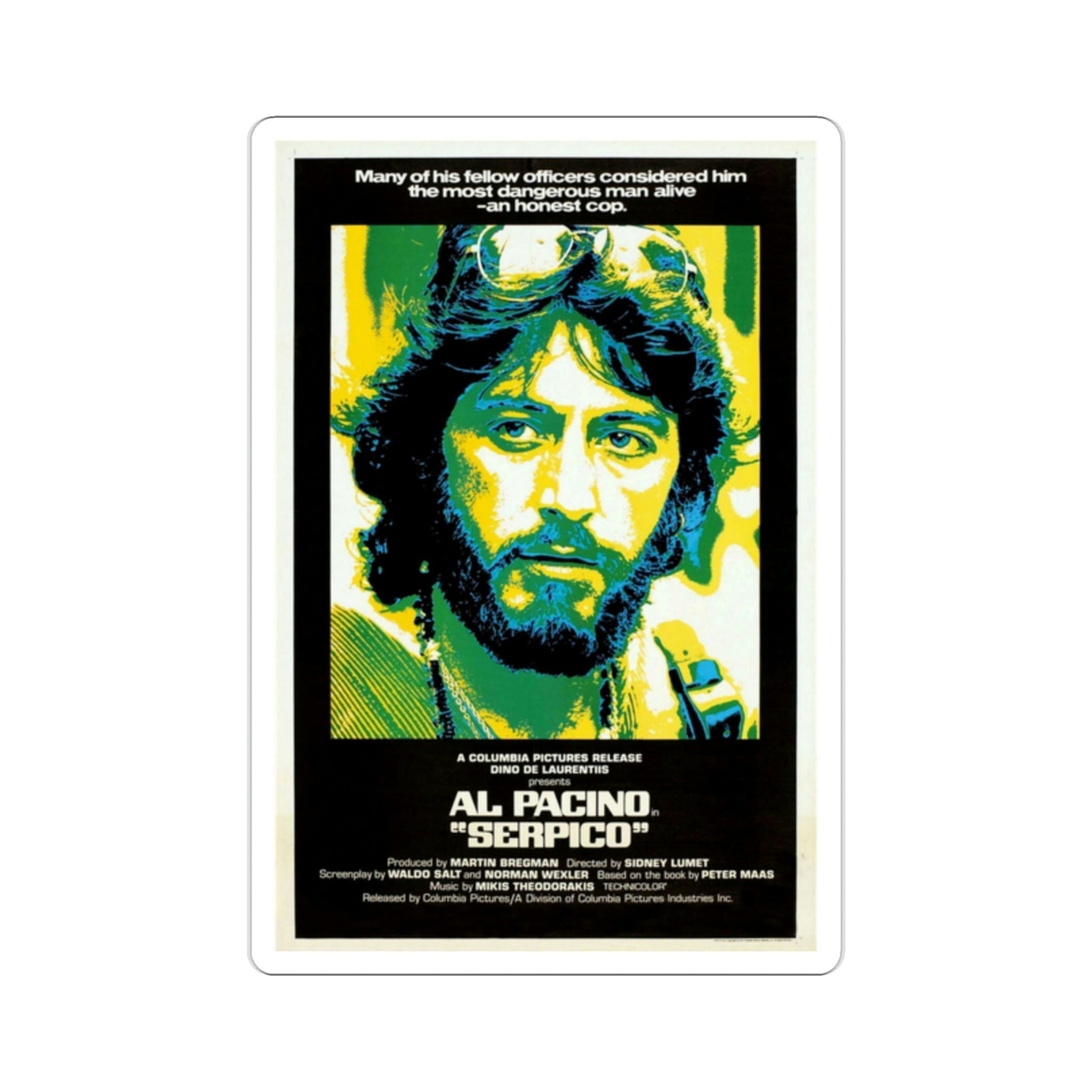 Serpico 1973 Movie Poster STICKER Vinyl Die-Cut Decal-2 Inch-The Sticker Space
