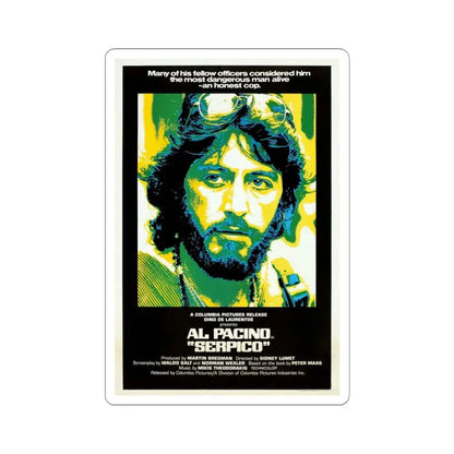 Serpico 1973 Movie Poster - STICKER Vinyl Kiss-Cut Decal 4 Inch White - The Sticker Space