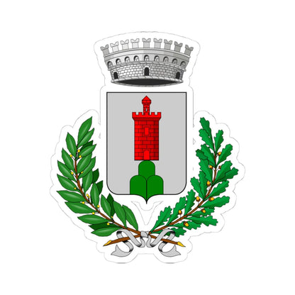 Serramazzoni-Stemma (Italy) (Coat of Arms) STICKER Vinyl Kiss-Cut Decal 4 Inch White - The Sticker Space