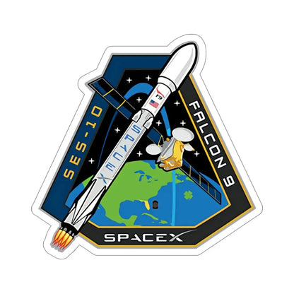 SES-10 (SpaceX) STICKER Vinyl Die-Cut Decal 6 Inch - The Sticker Space