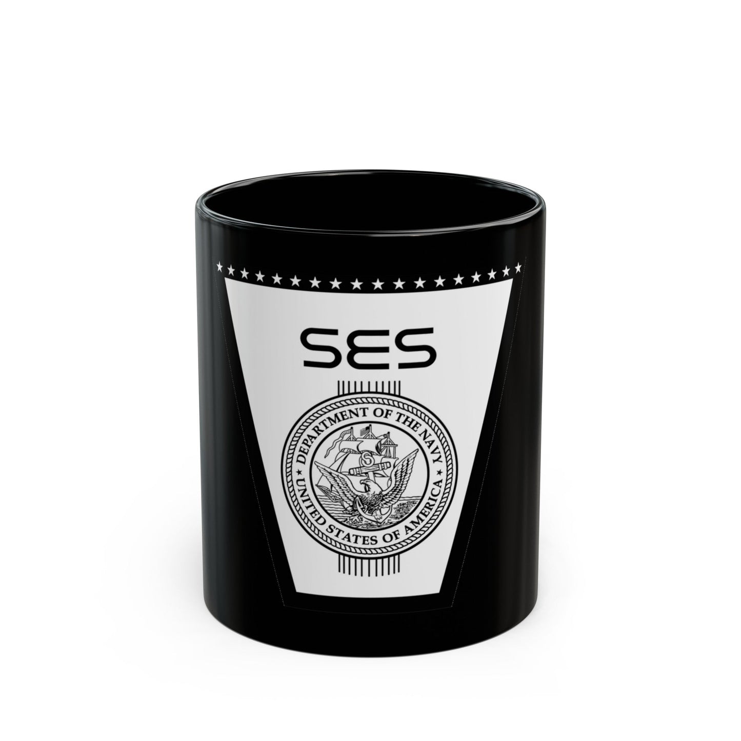 SES (U.S. Navy) Black Coffee Mug-11oz-The Sticker Space