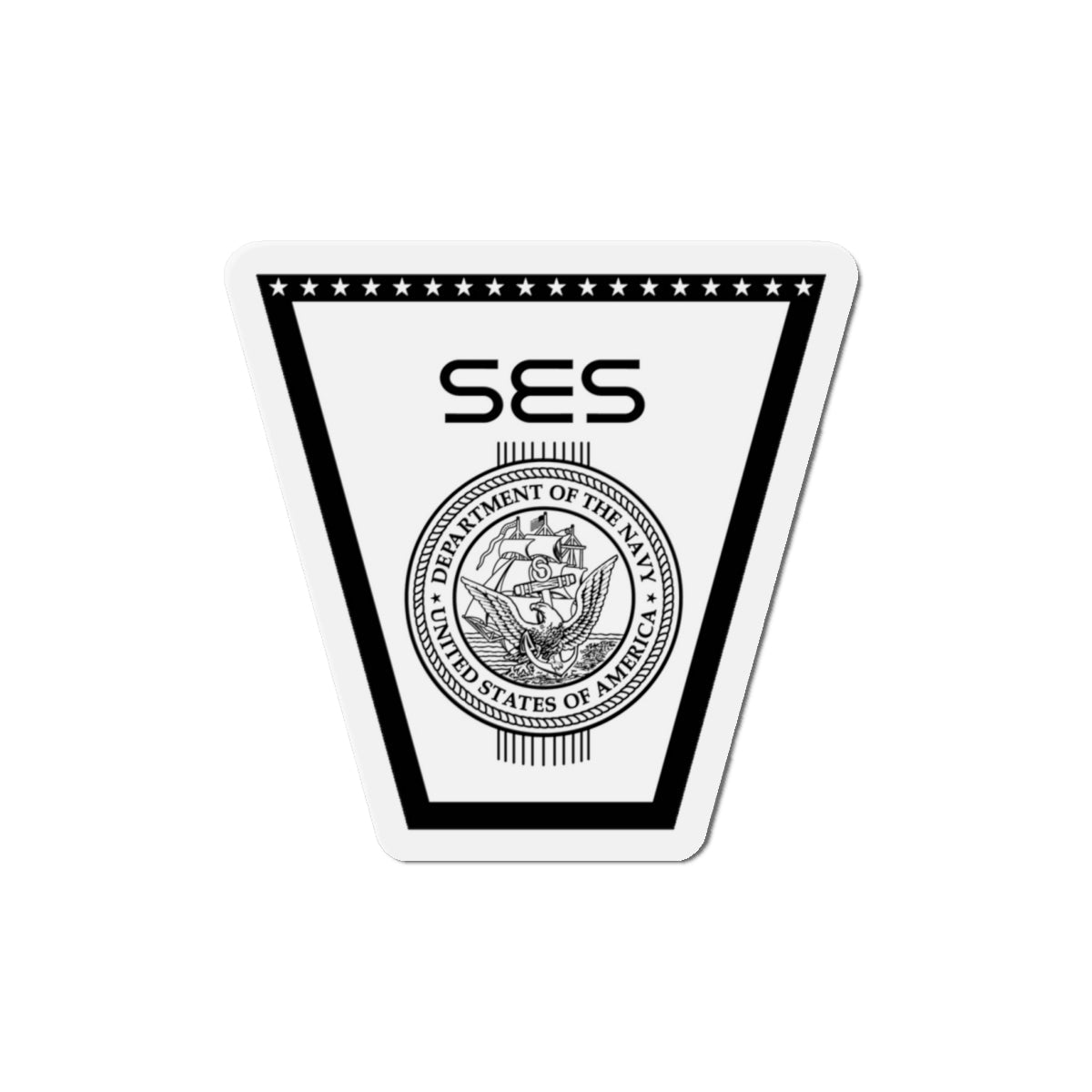 SES (U.S. Navy) Die-Cut Magnet-4" x 4"-The Sticker Space