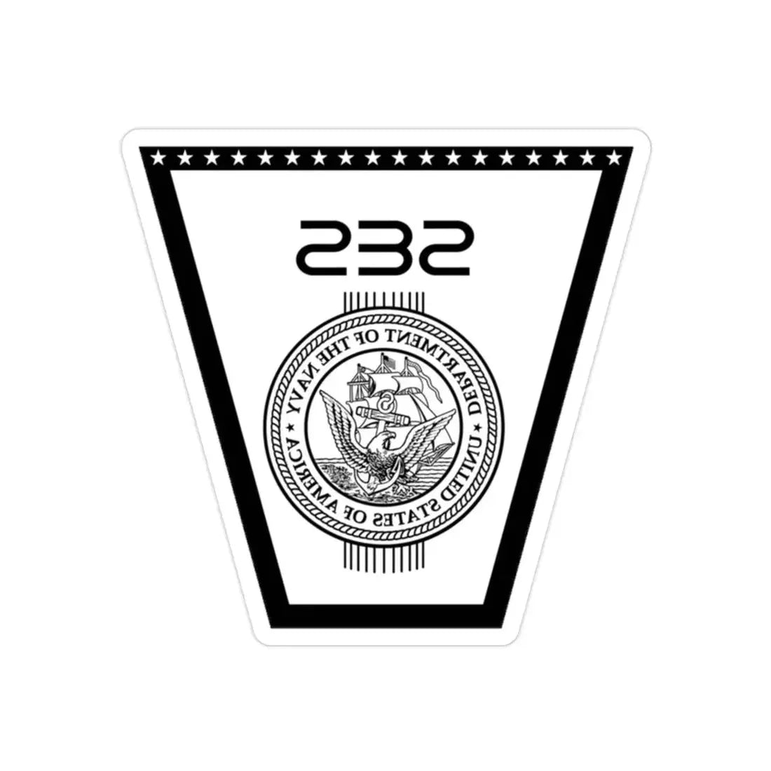 SES (U.S. Navy) REVERSE PRINT Transparent Die-Cut STICKER 2 Inch Die-Cut Transparent - The Sticker Space