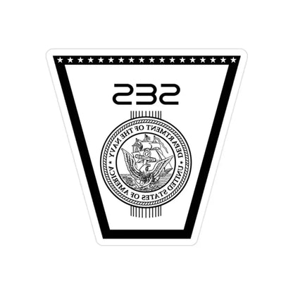 SES (U.S. Navy) REVERSE PRINT Transparent Die-Cut STICKER 2 Inch Die-Cut Transparent - The Sticker Space