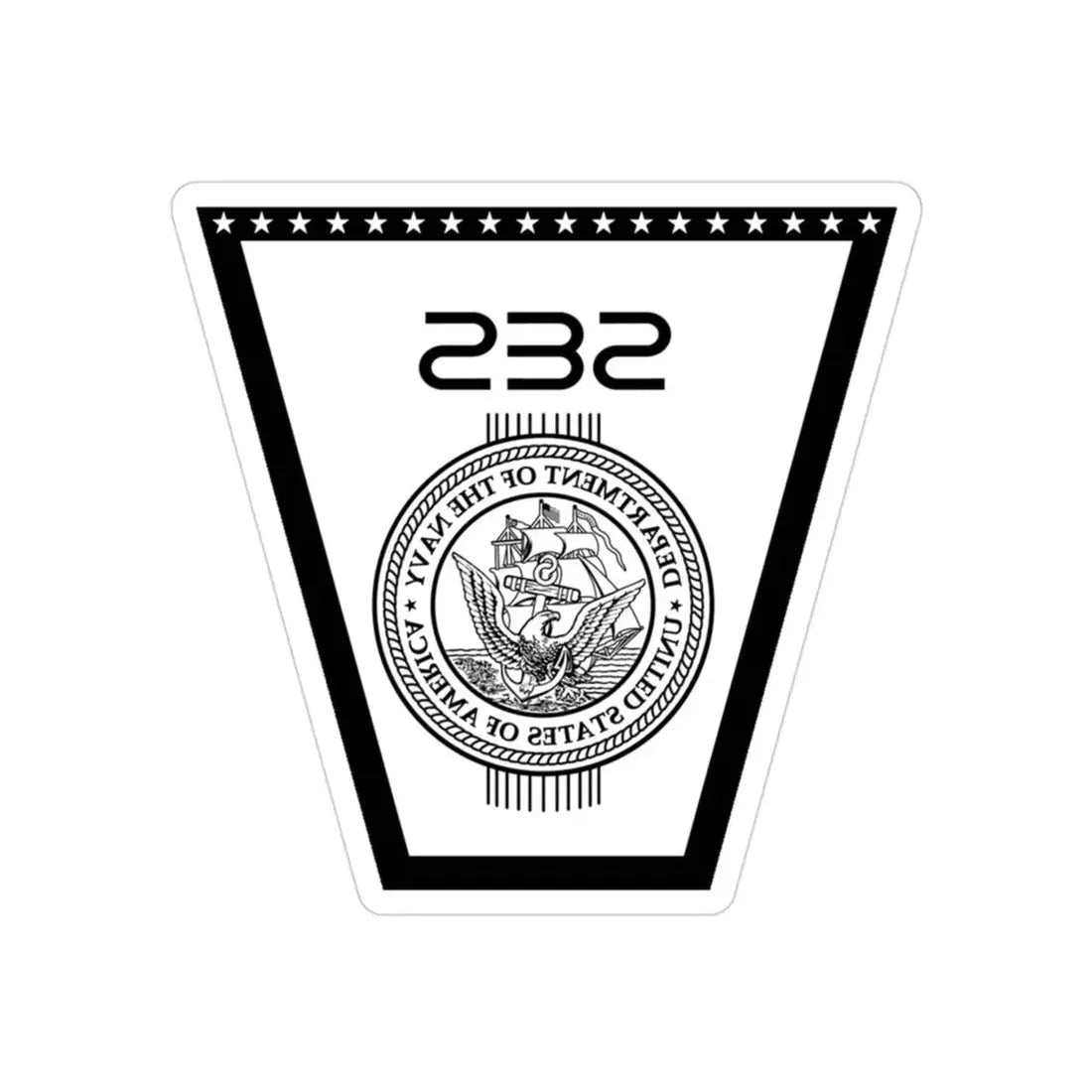 SES (U.S. Navy) REVERSE PRINT Transparent Die-Cut STICKER 3 Inch Die-Cut Transparent - The Sticker Space