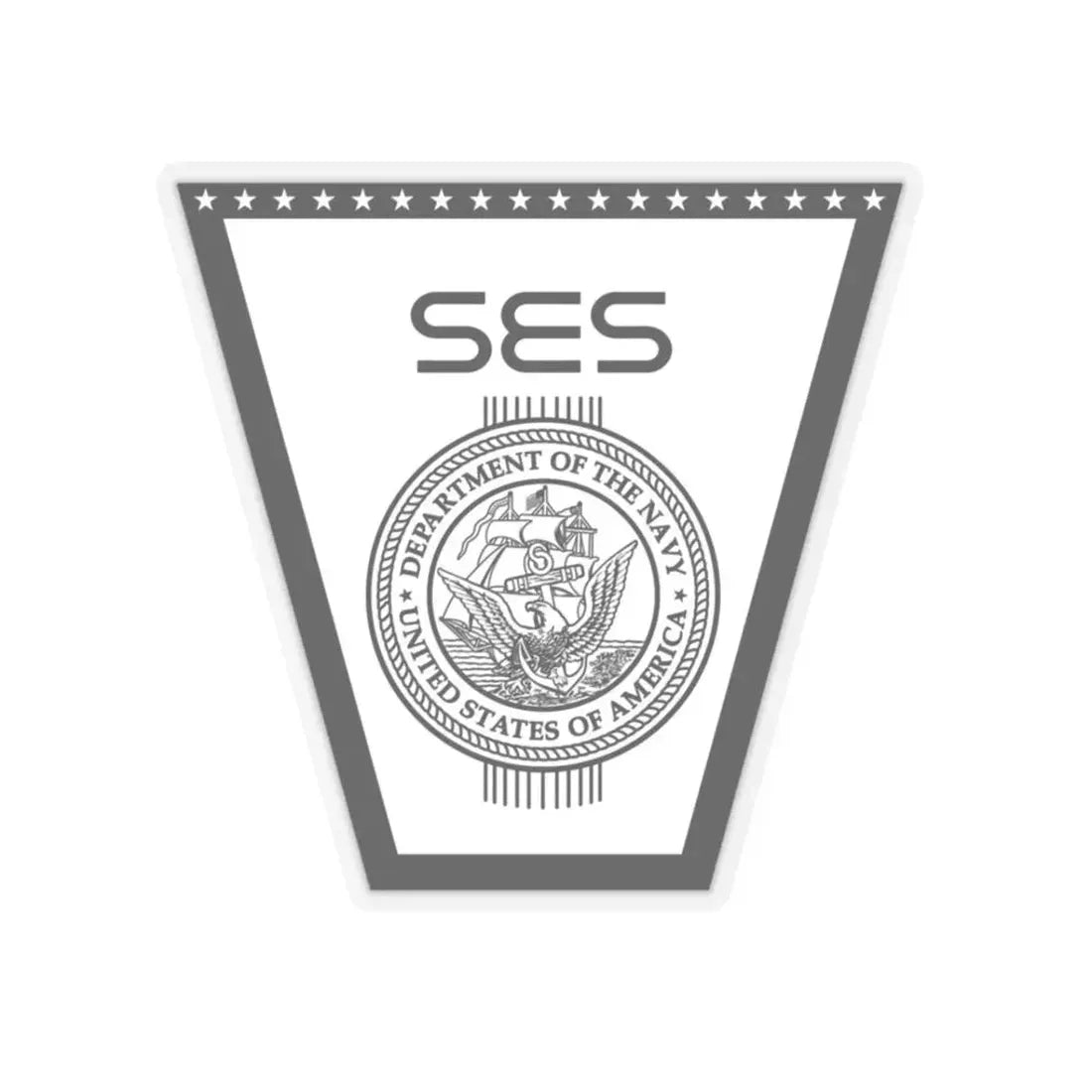 SES (U.S. Navy) STICKER Vinyl Kiss-Cut Decal 3 Inch Transparent - The Sticker Space