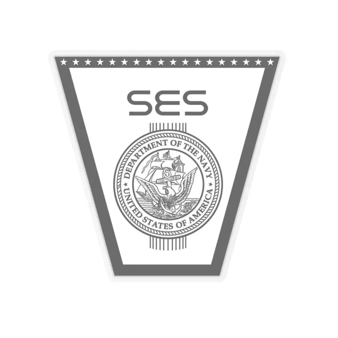 SES (U.S. Navy) STICKER Vinyl Kiss-Cut Decal 4 Inch Transparent - The Sticker Space