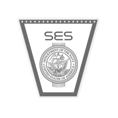 SES (U.S. Navy) STICKER Vinyl Kiss-Cut Decal 4 Inch Transparent - The Sticker Space