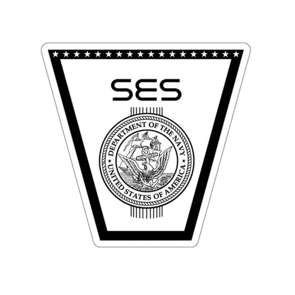 SES (U.S. Navy) STICKER Vinyl Kiss-Cut Decal 4 Inch White - The Sticker Space