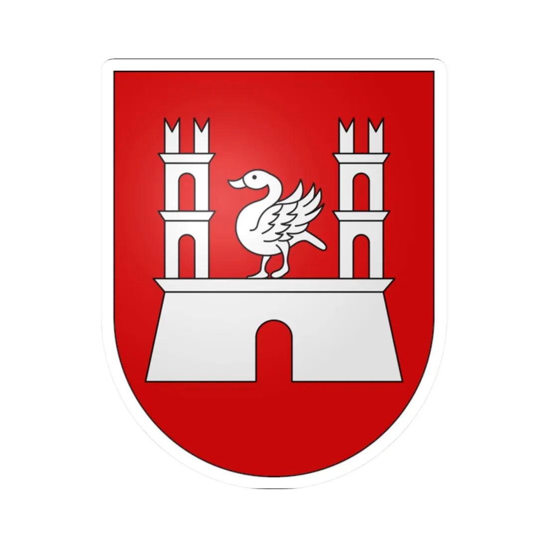 Sessa-coat of arms (Switzerland) (Coat of Arms) STICKER Vinyl Kiss-Cut Decal 2 Inch White - The Sticker Space