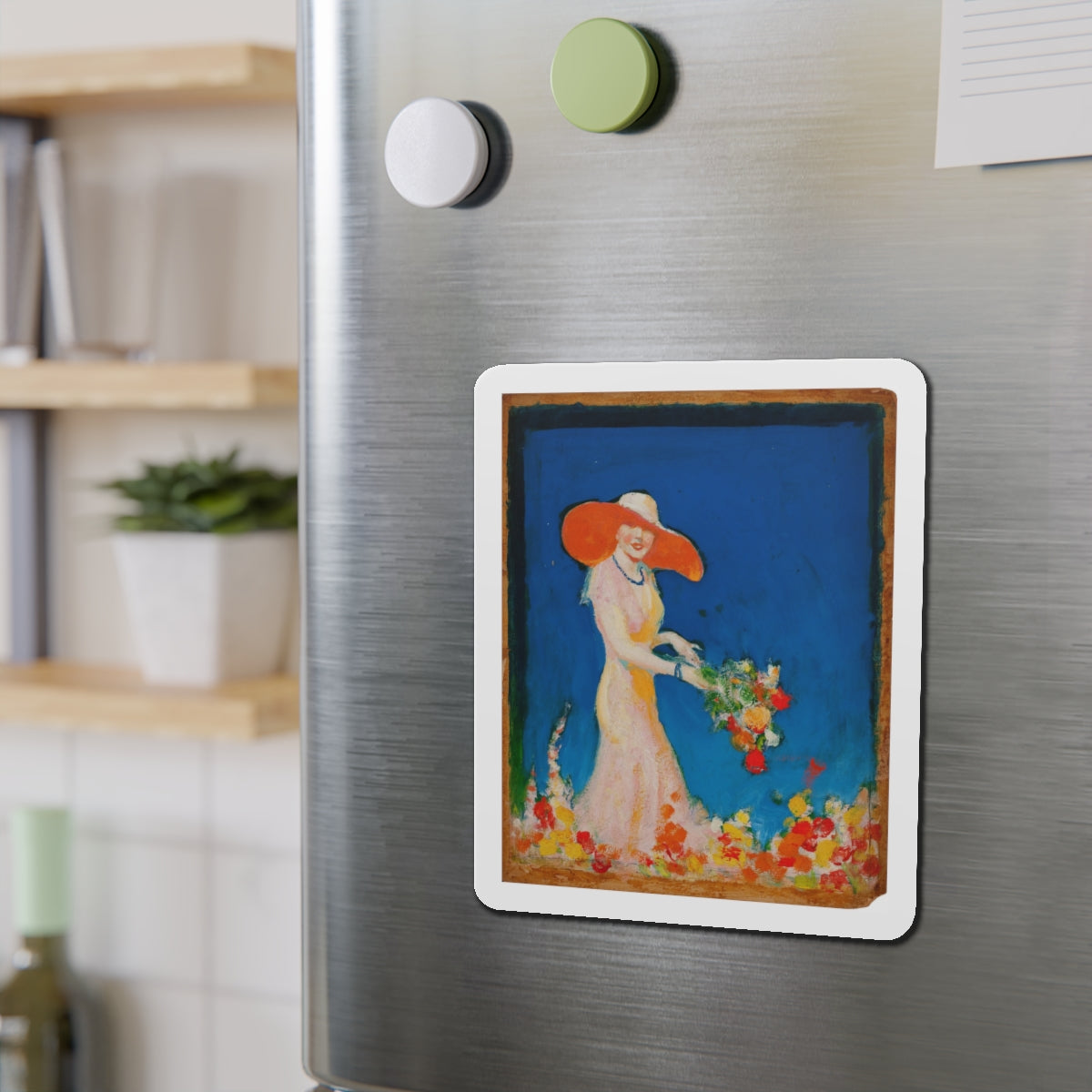 Set of five story illustrations (2) (Magazine Illustration) Refrigerator Magnet-The Sticker Space